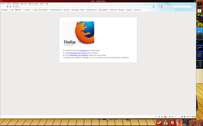 Firefox 28 ouvert, avec une page vide, configuré aux petits oignons