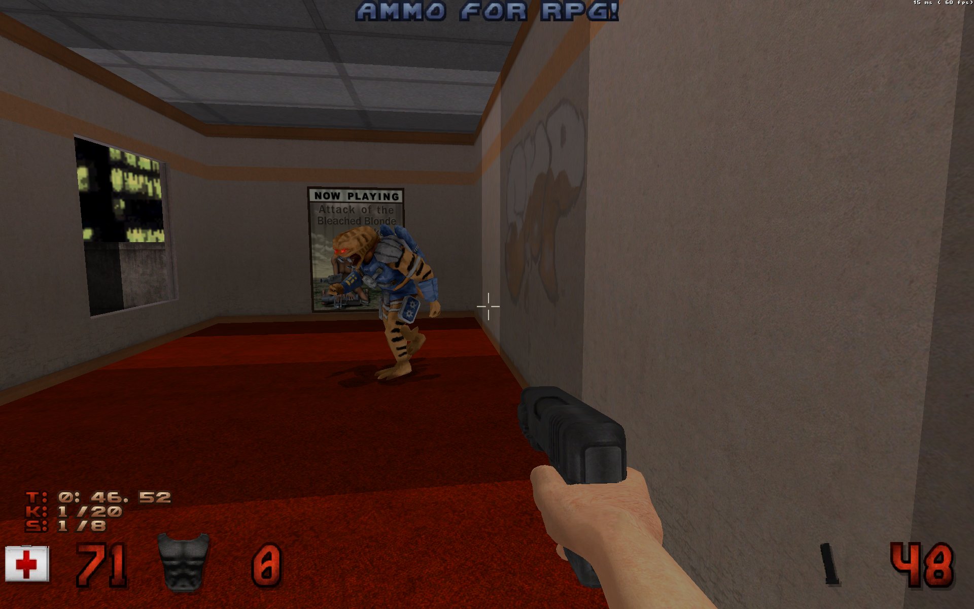 Capture d'écran du jeu via EDuke32.